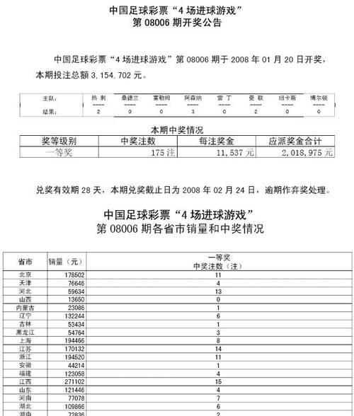 揭秘世界杯半全场开奖历史（博彩盛宴中的胜负玄机）