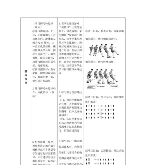 足球滑行传球技巧教案（掌握滑行传球技巧，提升你的足球水平）